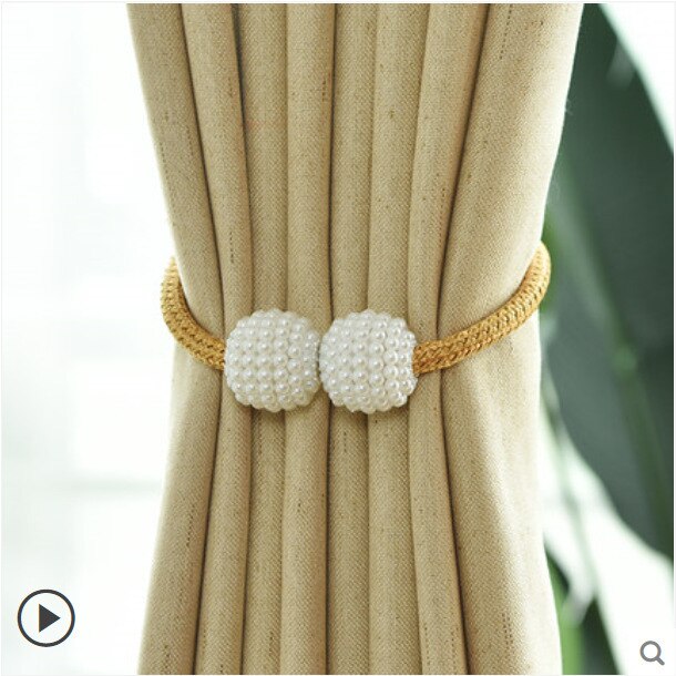 Magnetic Curtain Clip Bead Curtain Tie back Hanging Ball Curtain - (Random Color)