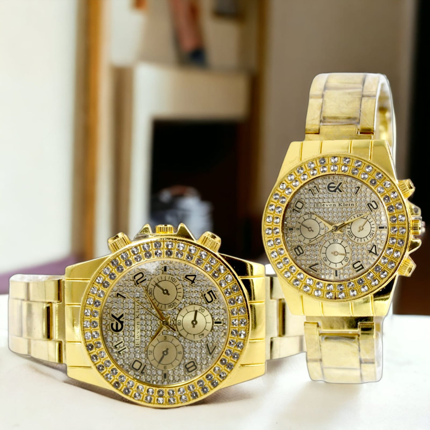 Eleven Klein Chrono Analog Quartz Pair Watch For Women (Random Color)