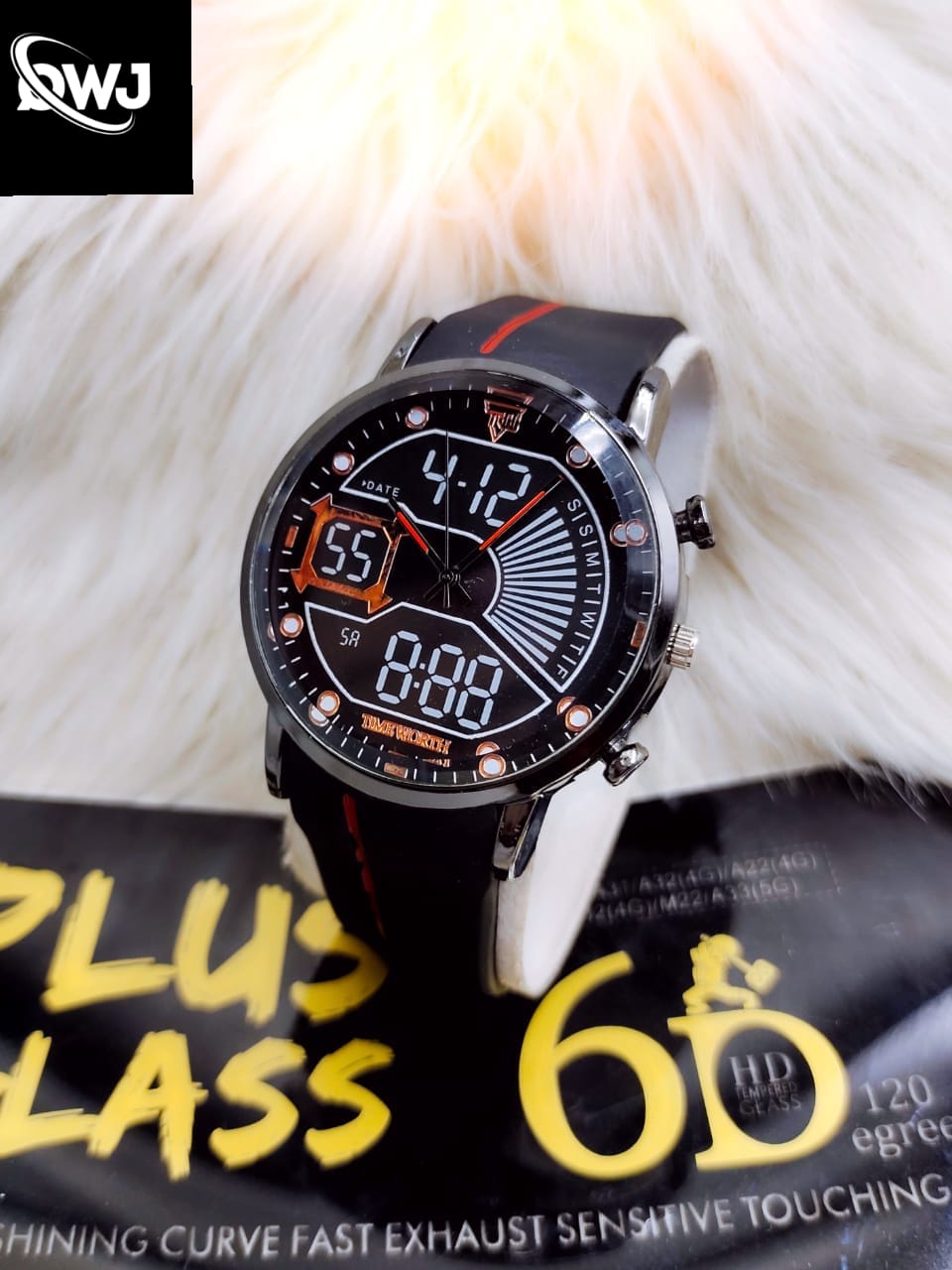 Timeworth Chronograph Dial Watch (Black)