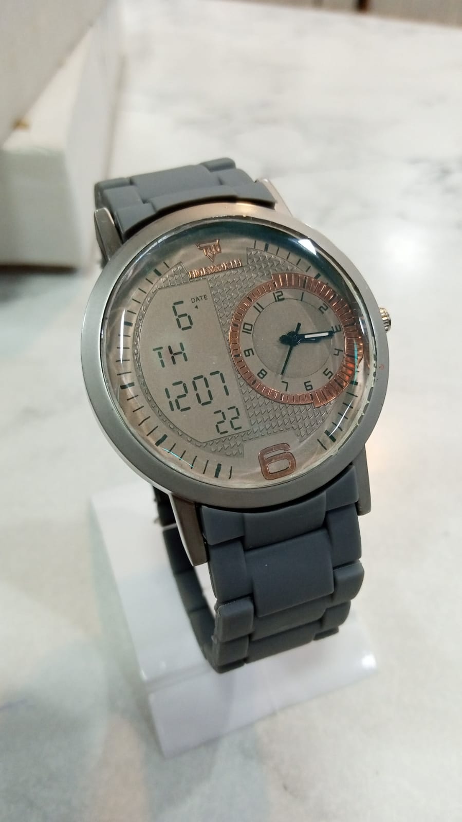 Timeworth Grande Round Dial White Watch - Without Box (Random colour)