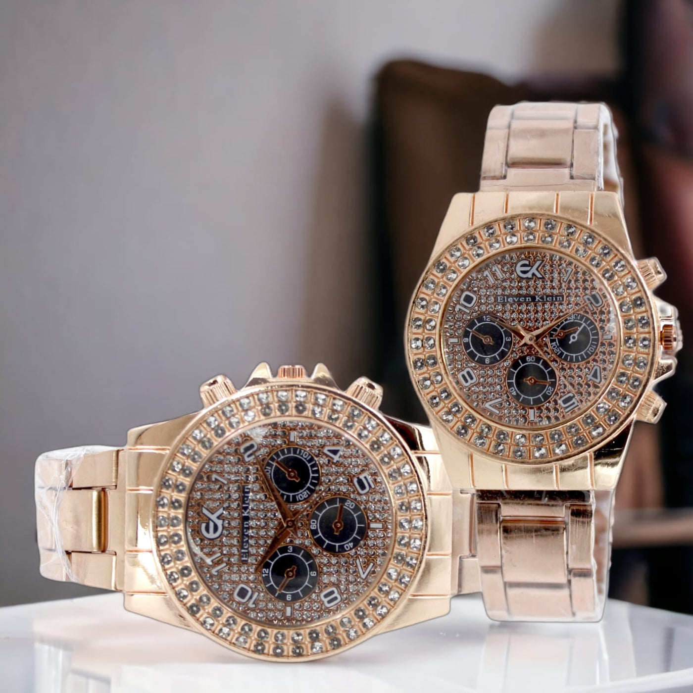 Eleven Klein Chrono Analog Quartz Pair Watch For Women (Random Color)