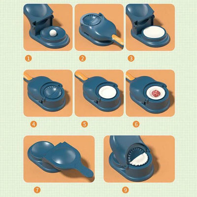 2-in-1 Manual Dumpling Wrapper Mold Labor-saving Home Kitchen Gadget (random Color)