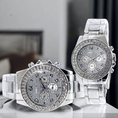 Eleven Klein Chrono Analog Quartz Pair Watch For Women (Random Color)