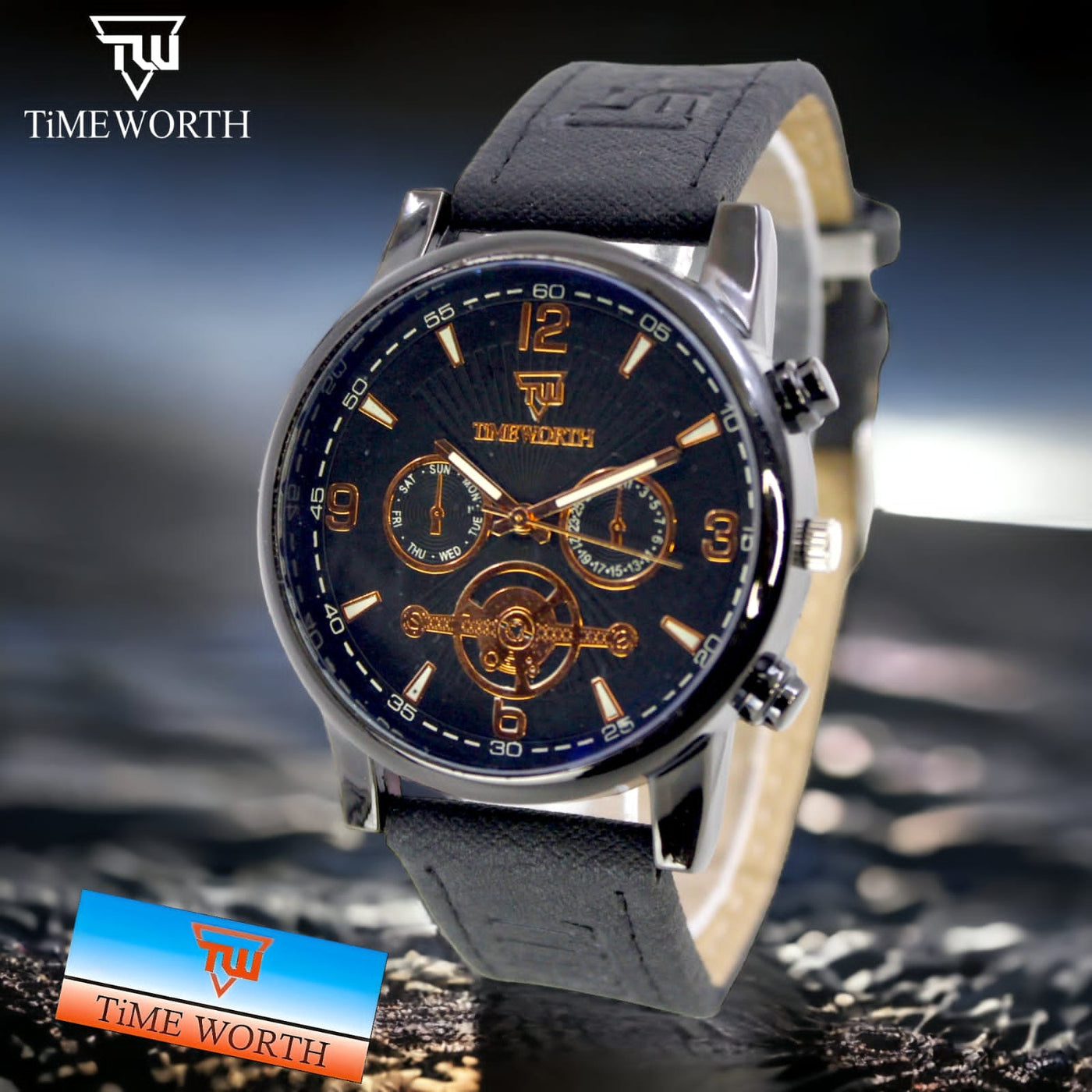 Timeworth Chronograph Round Dial Stylish Watch