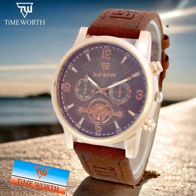 Timeworth Chronograph Round Dial Stylish Watch