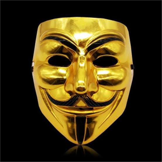 Golden joker mask