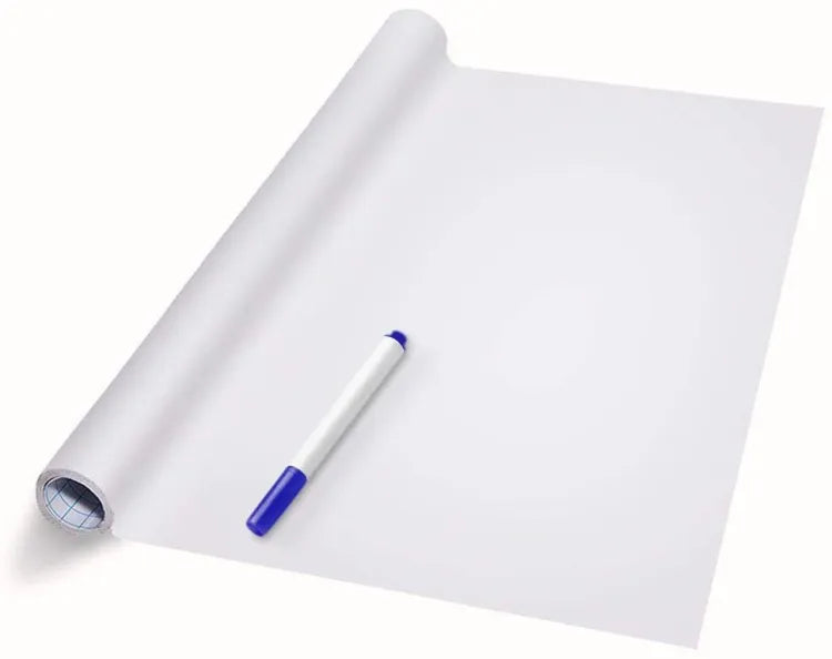 Artisan - Dry Erase Whiteboard Sticker Vinyl Sticker, Self-adhesive &amp; reusable White Board Peel Stick for School,Office,Home,Kids Drawing with 2 erasable markers