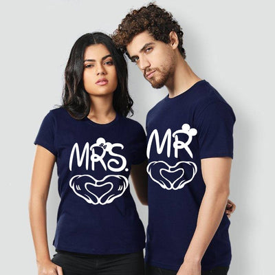 Mr &amp; Mrs Summer Couple Printed T-Shirt