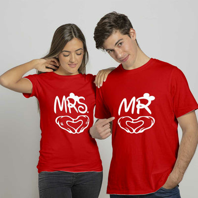 Mr &amp; Mrs Summer Couple Printed T-Shirt