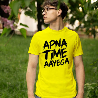 Apna Time Aayega Printed Tshirt For Mens