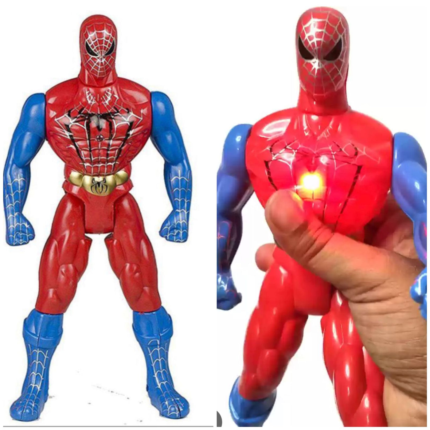 Action Figure Spiderman  with led light , Length 10 inches Good Quality Plastic